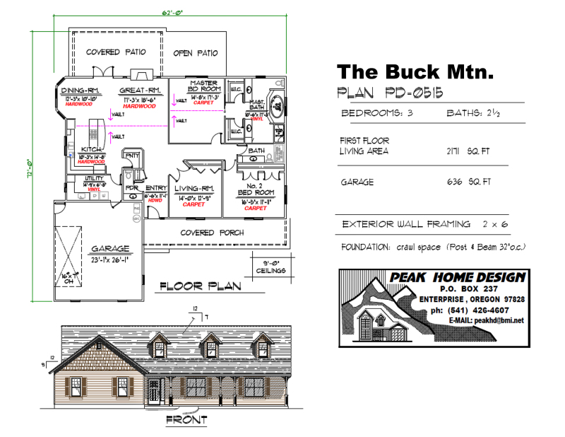 THE BUCK MT OREGON HOUSE DESIGN PD0515